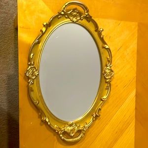 Gold/ brass  painted vintage perfume tray.